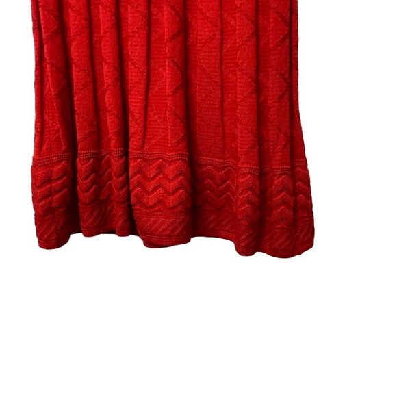 M by Missoni Red Zig Zag Bow Shoulder Knit Dress Fully Lined Size Small - Picture 13 of 13